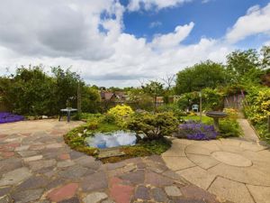 Patio & pond - click for photo gallery